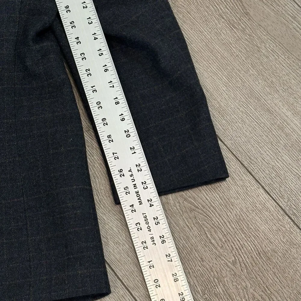 Pronto‎ Uomo Sport Coat 44R Blue Plaid Zegna Italian Wool Cashmere Jacket Blazer